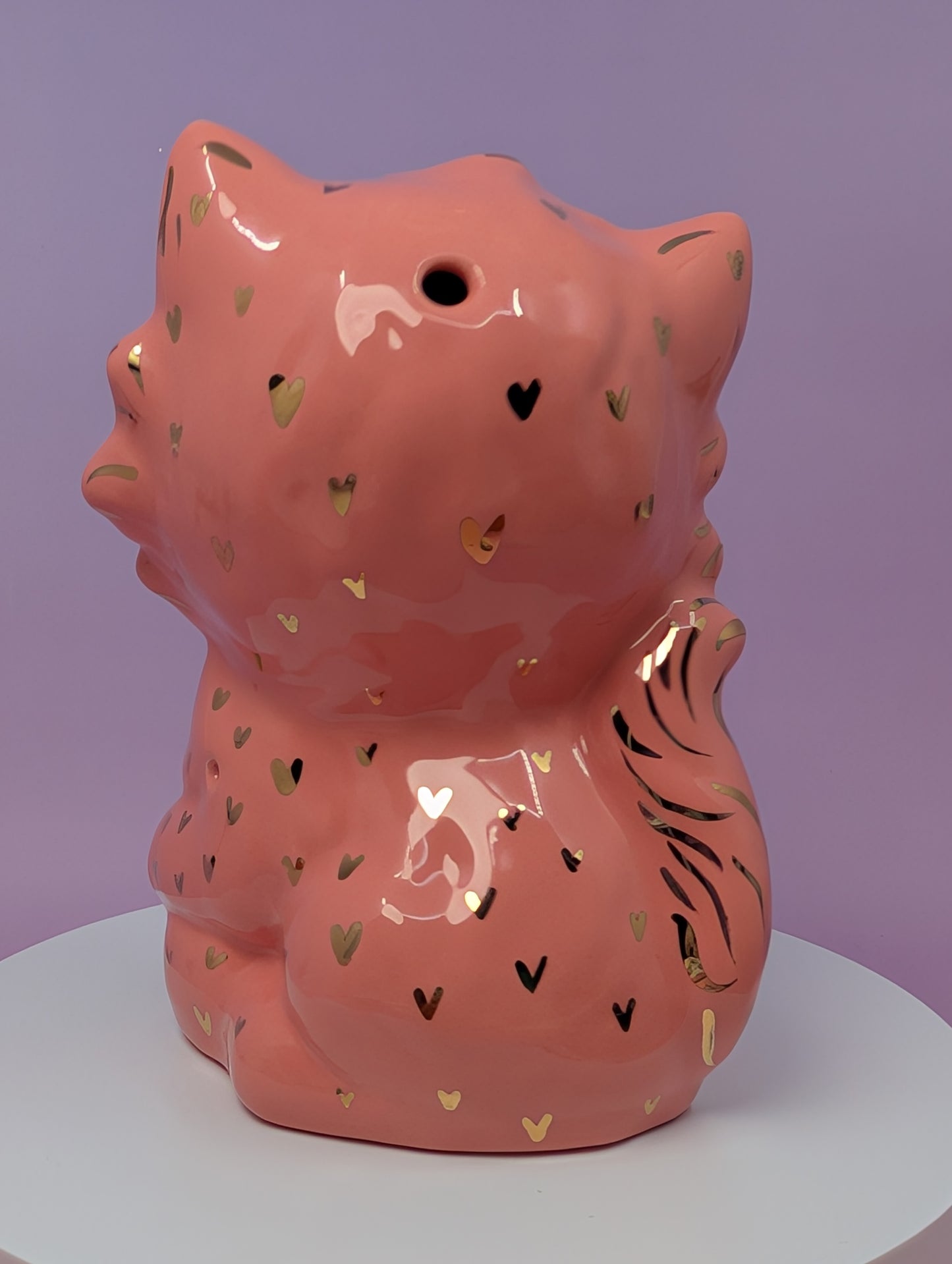 Moggie Pipe with Gold Glaze