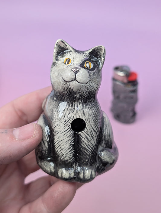 Cat Pipe with Yarn Ball