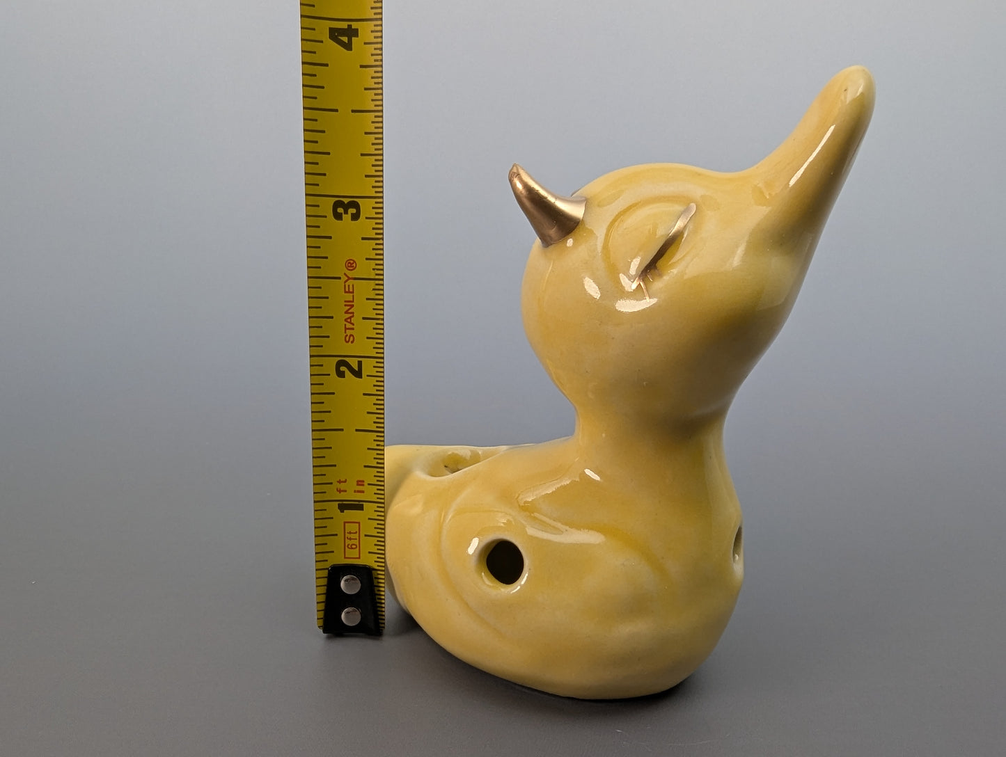 Devil Ducky Pipe - Canary & Gold