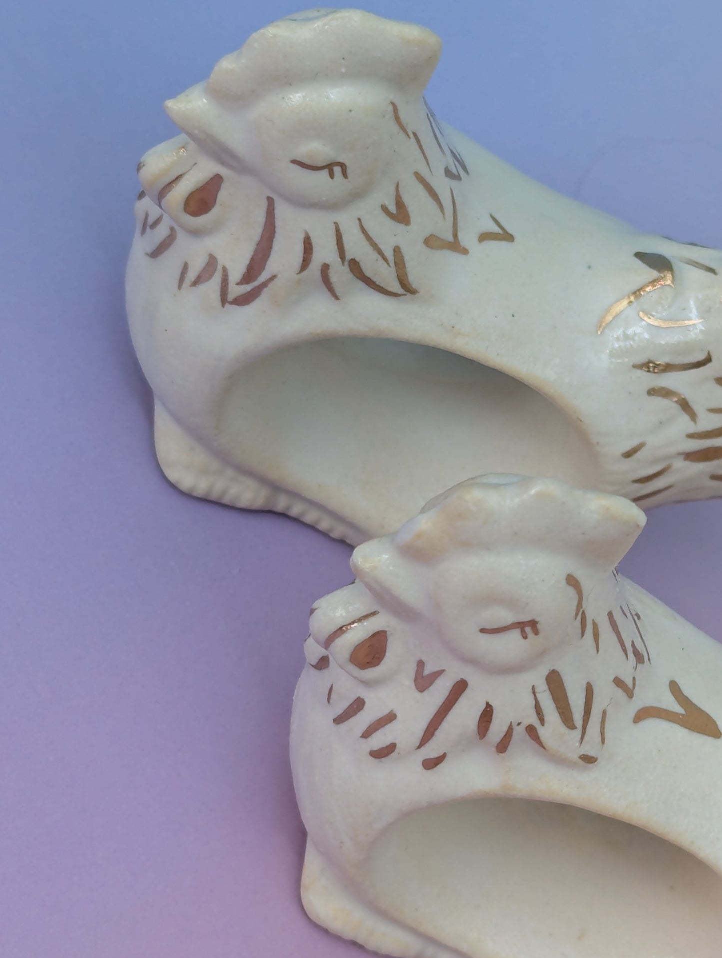Hen Napkin Rings, Pair