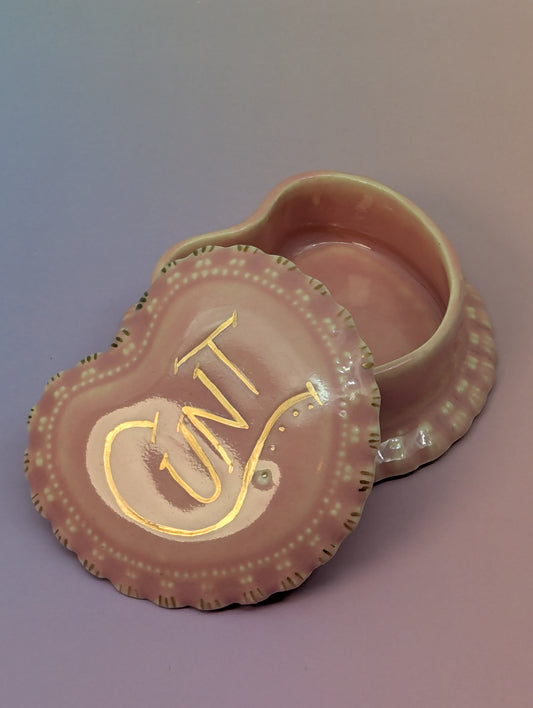 Cunt Frilled Heart Pillbox