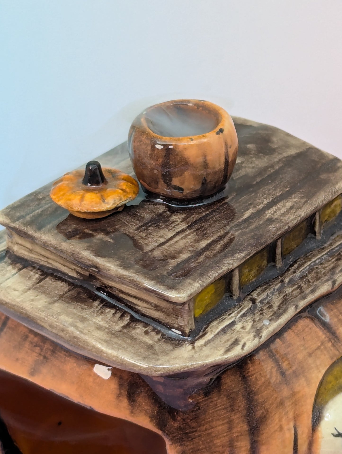 Pumpkin Train Car Ashtray/Incense Burner