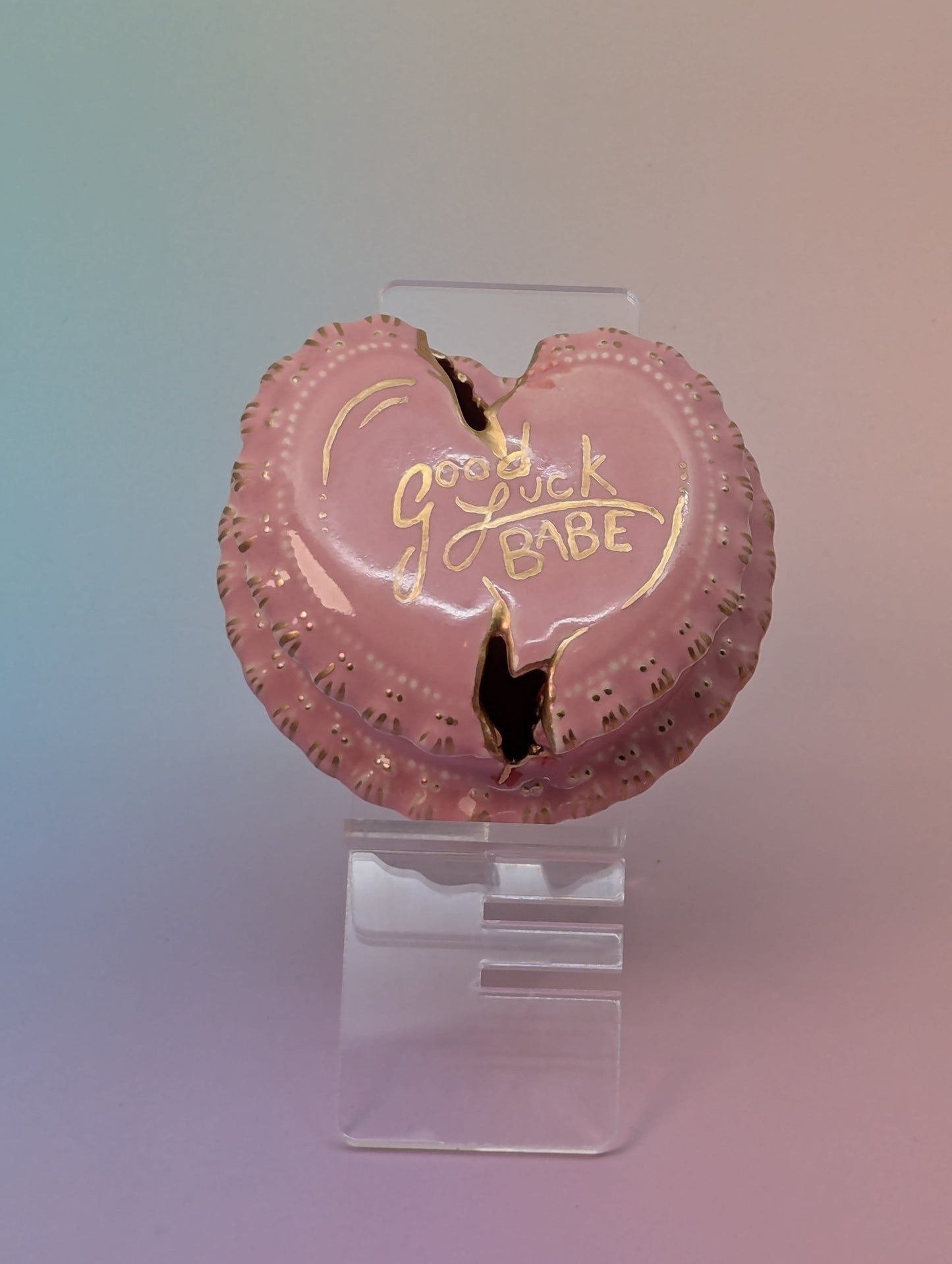 Good Luck Babe Broken Heart Container