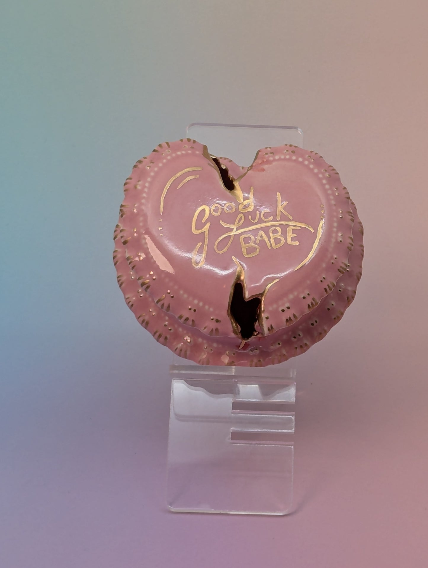 Good Luck Babe Broken Heart Container