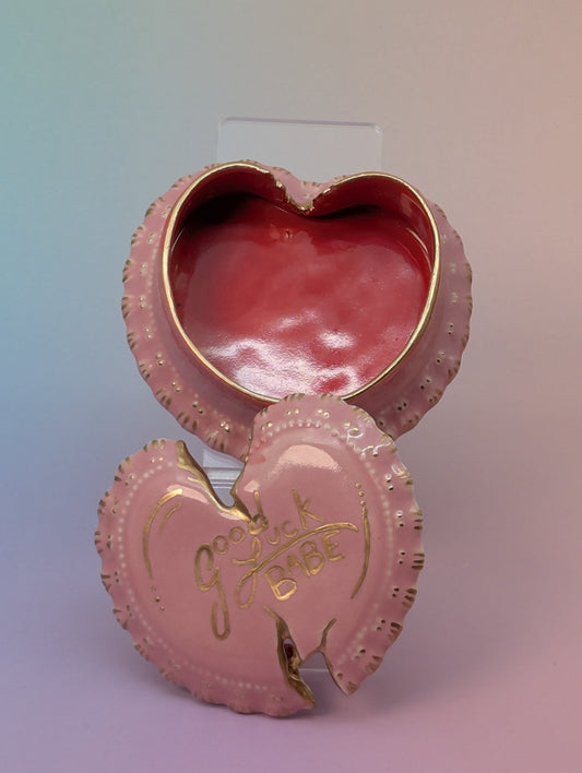 Good Luck Babe Broken Heart Container