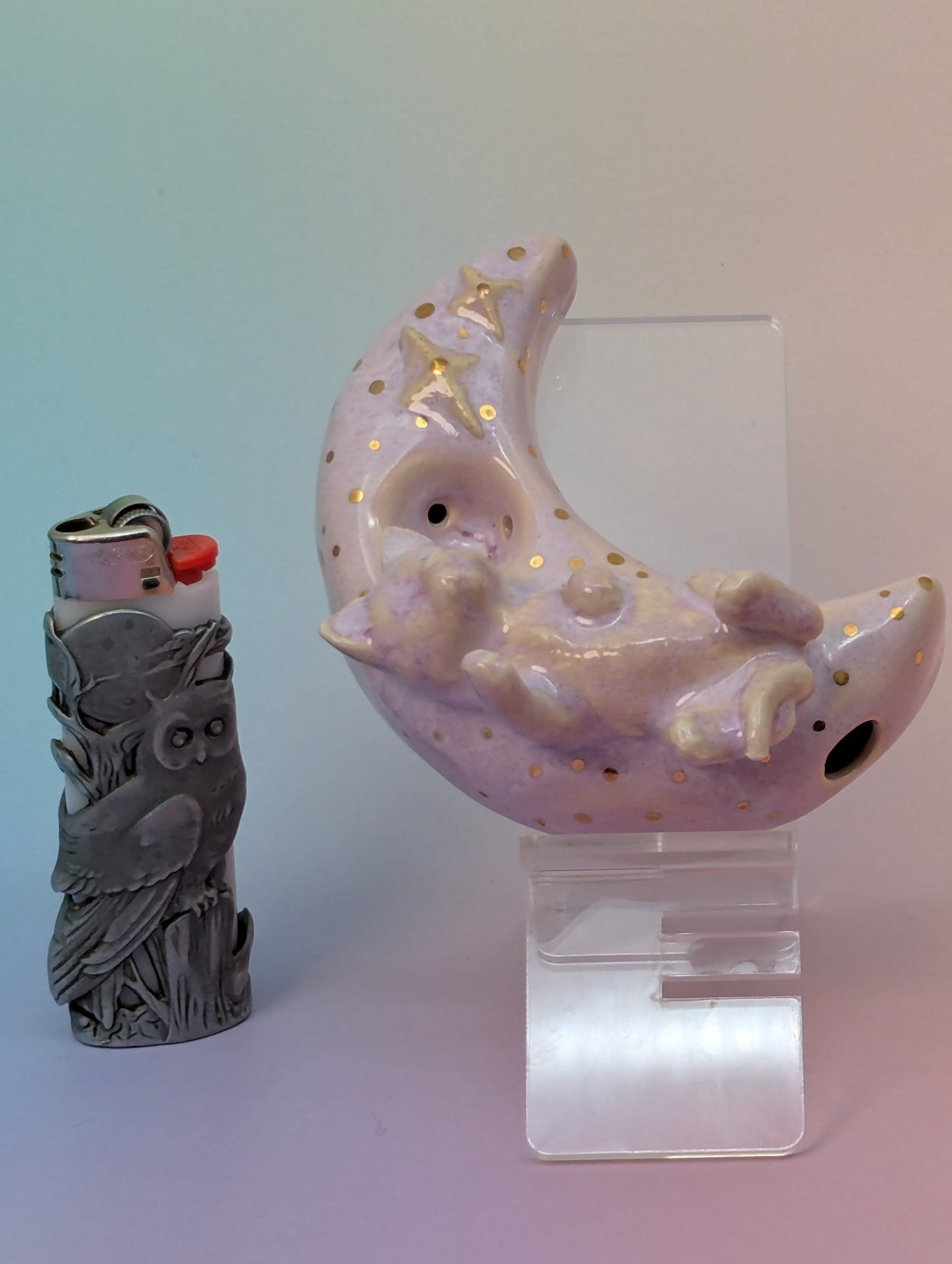 Playful Kitten & Stars Pipe