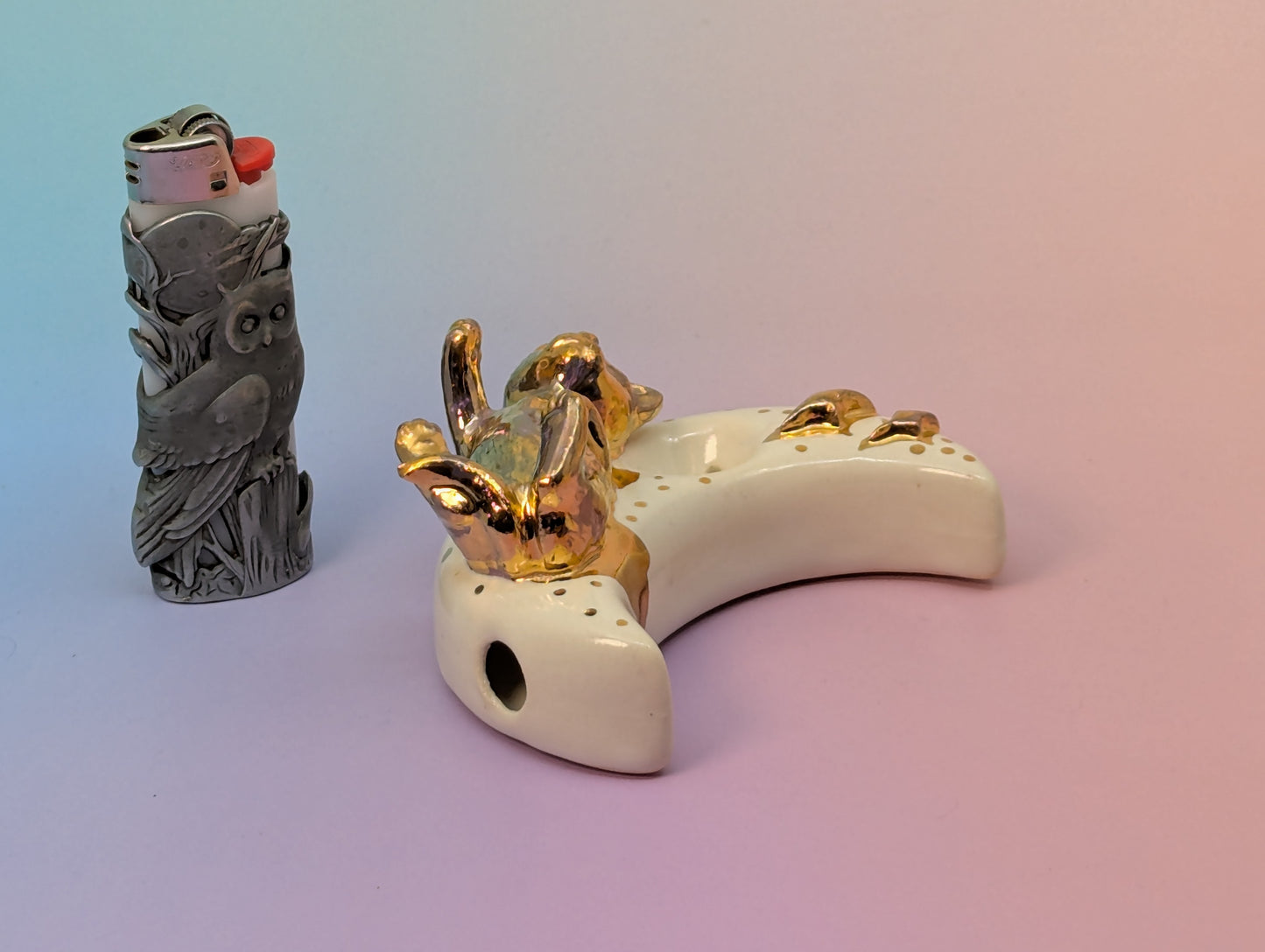 Playful Kitten & Stars Pipe
