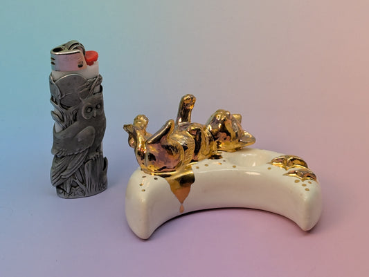 Playful Kitten & Stars Pipe