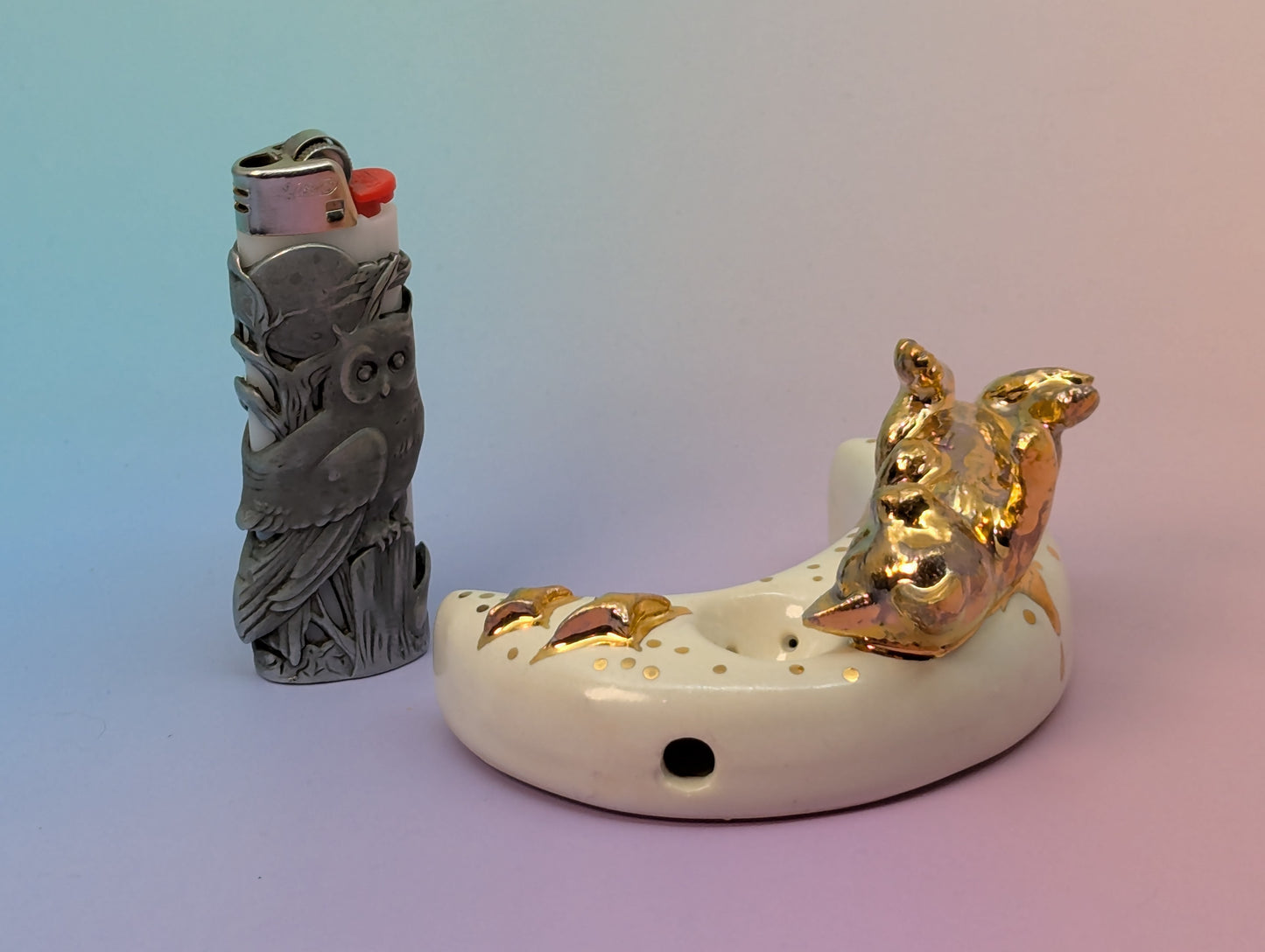Playful Kitten & Stars Pipe