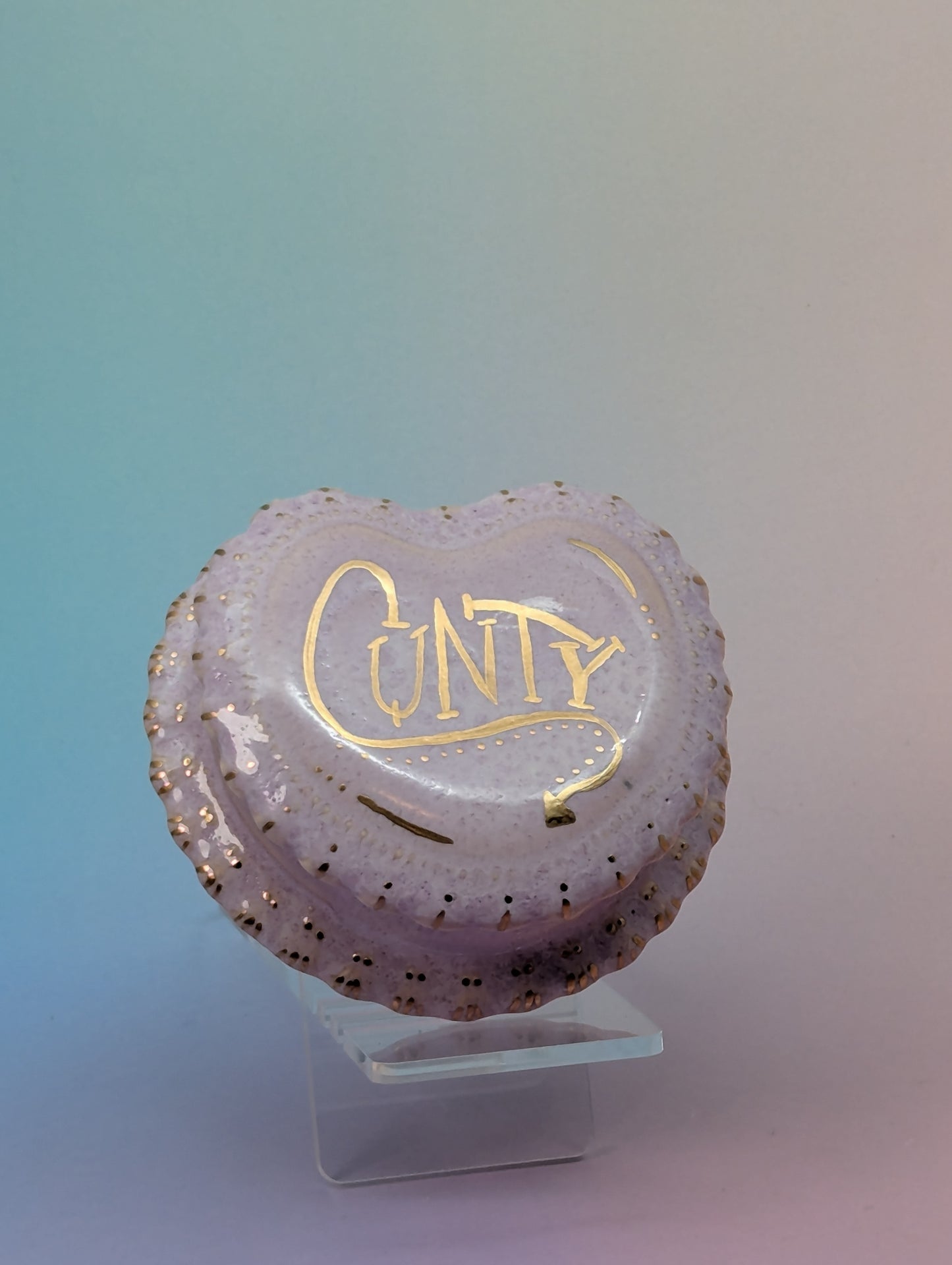 Cunt Frilled Heart Pillbox