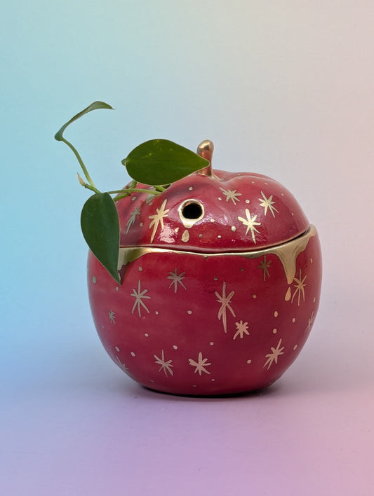 Apple Jar/Vase with Holes
