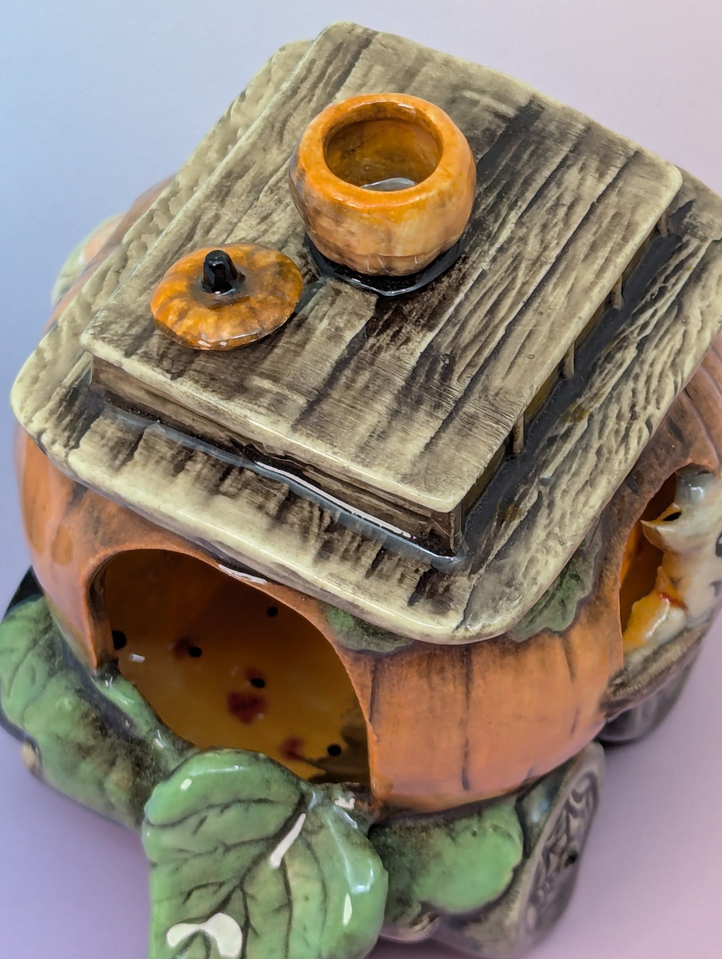 Pumpkin Train Car Ashtray/Incense Burner