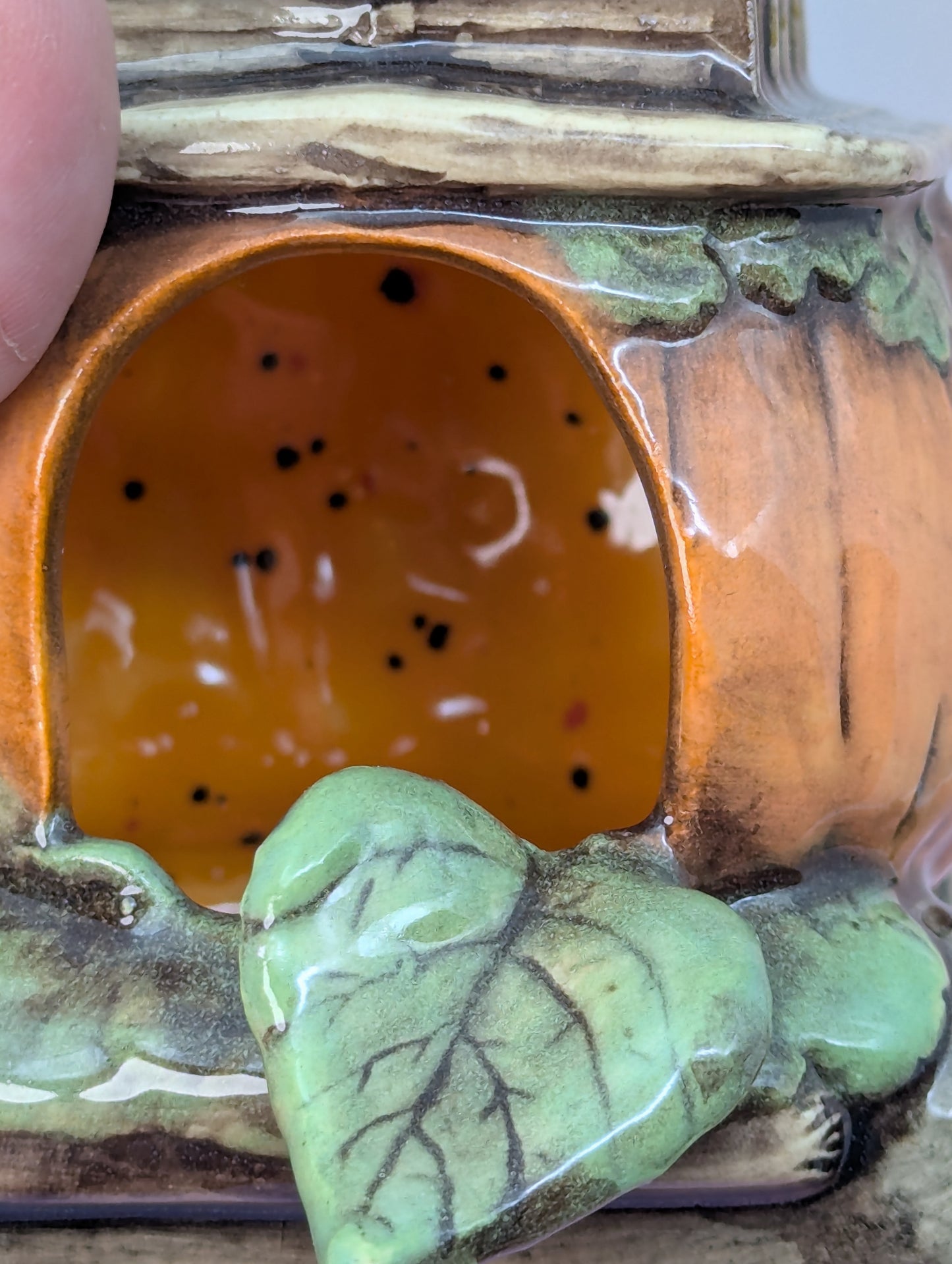 Pumpkin Train Car Ashtray/Incense Burner