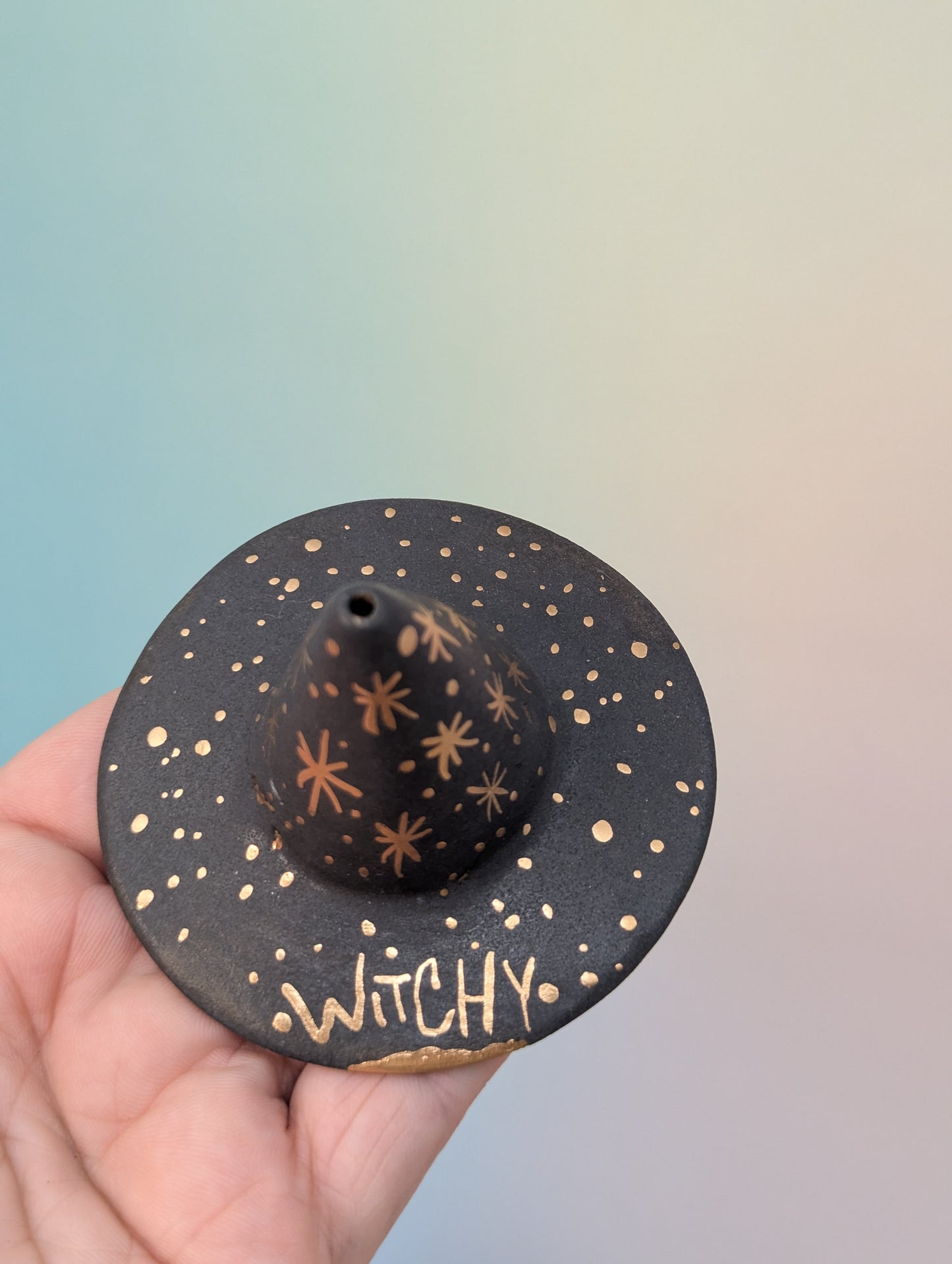 Witch Hat Incense Holder W/Slate Plate
