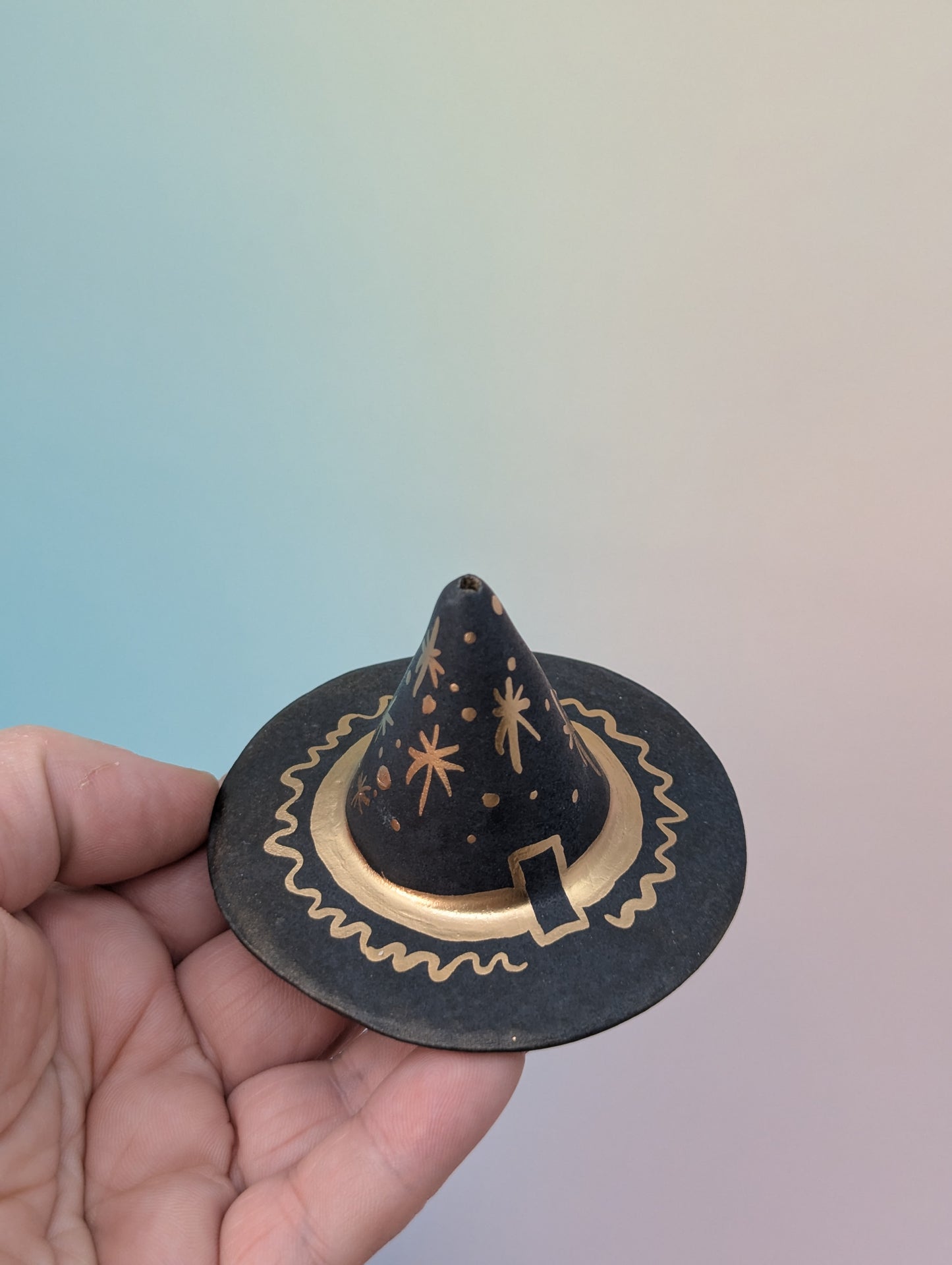 Witch Hat Incense Holder W/Slate Plate