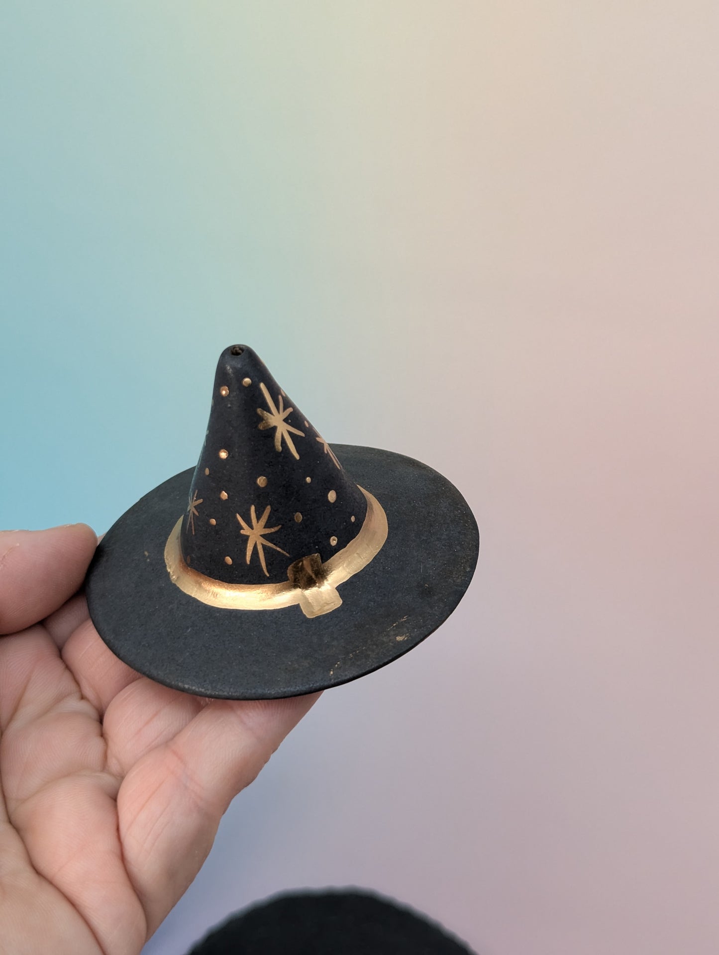 Witch Hat Incense Holder W/Slate Plate