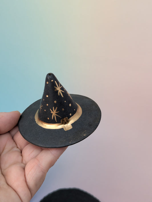 Witch Hat Incense Holder W/Slate Plate
