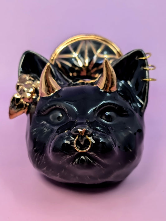Devil Dink Ashtray w/ Gold Halo