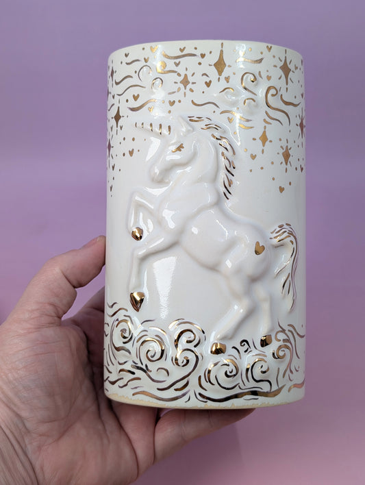 Cunty Unicorn Vase